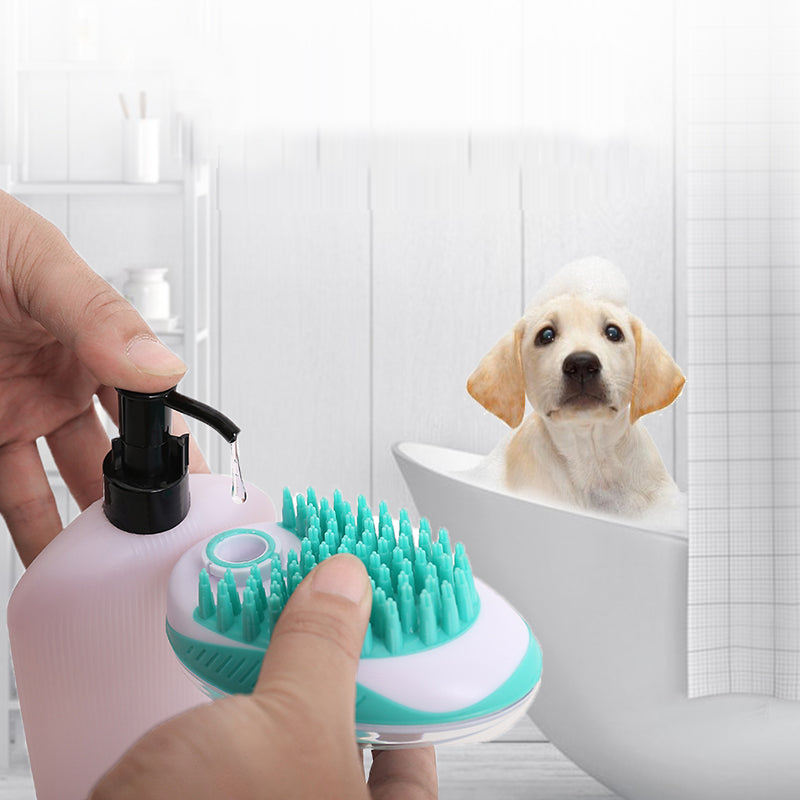 Dog Bath Brush Scrubber - Dog Shampoo Brush Dog Scrubber for Bath Dog Wash  Brush Dog Shower Brush Silicone Pet Bath Brush Puppy Dog Soap Scrubber for